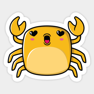 Cute kawaii Crab Sticker